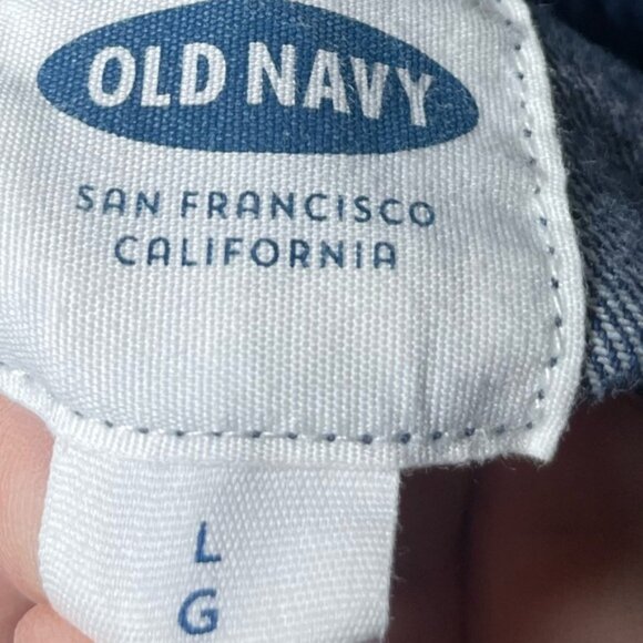 Old Navy Large Jean Jackets Summer Fall Denim Coat Stretch ON Blue Cotton Casual - Picture 13 of 14